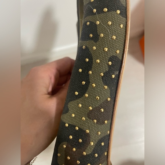 Giuseppe Zanotti Camo Studded gold metal tip flat Sz:40 - Picture 9 of 9